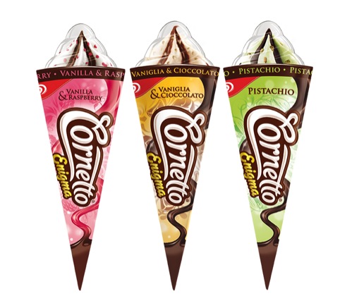 Cornetto Enigma premium cones designed by Carter Wong