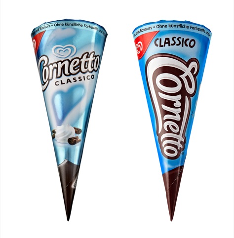 The new Cornetto cone designed by Carter Wong 