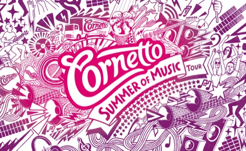 Cornetto Summer of Music illustration by Billie Jean
