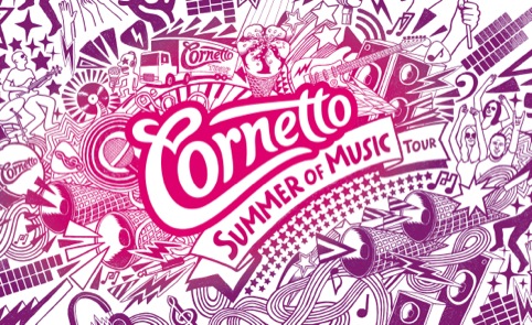 Cornetto Summer of Music illustration by Billie Jean 