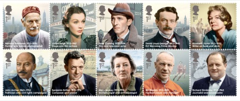 Great Britons stamps full set.