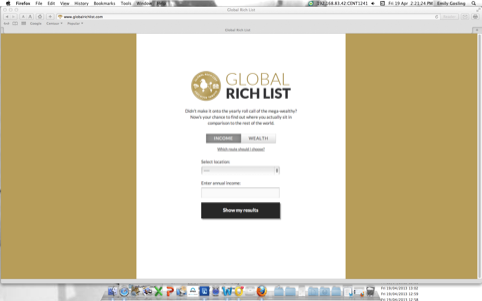 The Global Rich List homepage