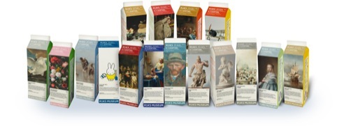 Milk cartons for the Rijksmuseum by Irma Boom 