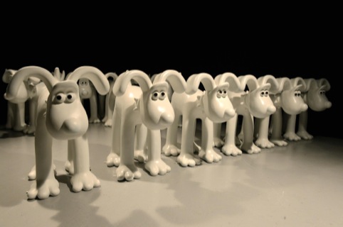 A small army of unpainted Gromits