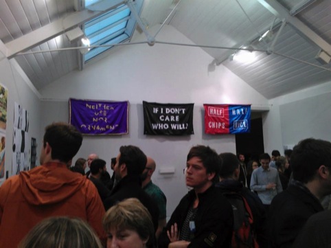 Banners by Craig Oldham at the After Hours show