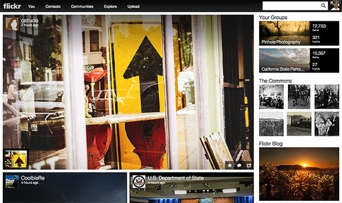 The new Flickr homepage