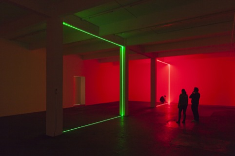 Haroon Mirza, exhibition view of Digital Switchover, 2012