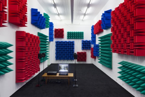 Haroon Mirza, exhibition view of Digital Switchover, 2012
