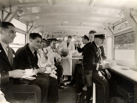 Interior of a 1937 TfL mobile canteen