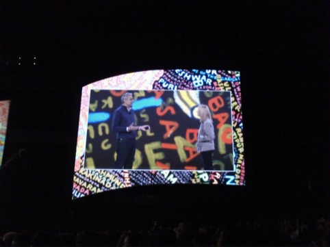 Paula Scher speaking at Adobe MAX