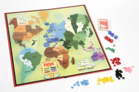 Prototype sample of the board game Risk, 1980 Parker Brothers France, 1980 © Victoria Albert Museum