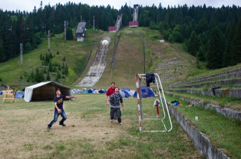 The Igman Olympic ski jumps in Sarajevo