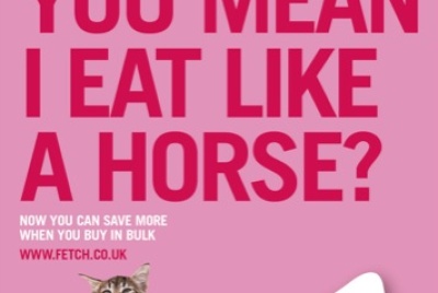 Fetch 'What do you mean I eat like a horse?' campaign image