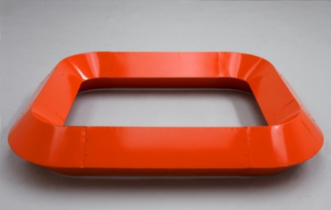 Untitled, July 6, 1964 Light cadmium red enamel on galvanized iron