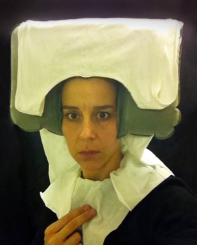 Nina Katchadourian, Lavatory Self-Portrait in the Flemish Style #11, 2011