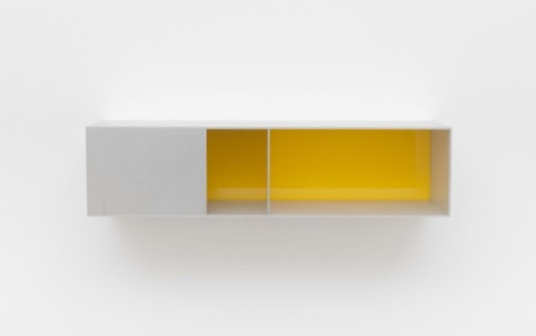 Untitled (Menziken 91-141), 1991 Anodized aluminum clear with yellow Plexiglas