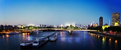 Impression view toward Waterloo Bridge by Thomas Heaterwick Studio