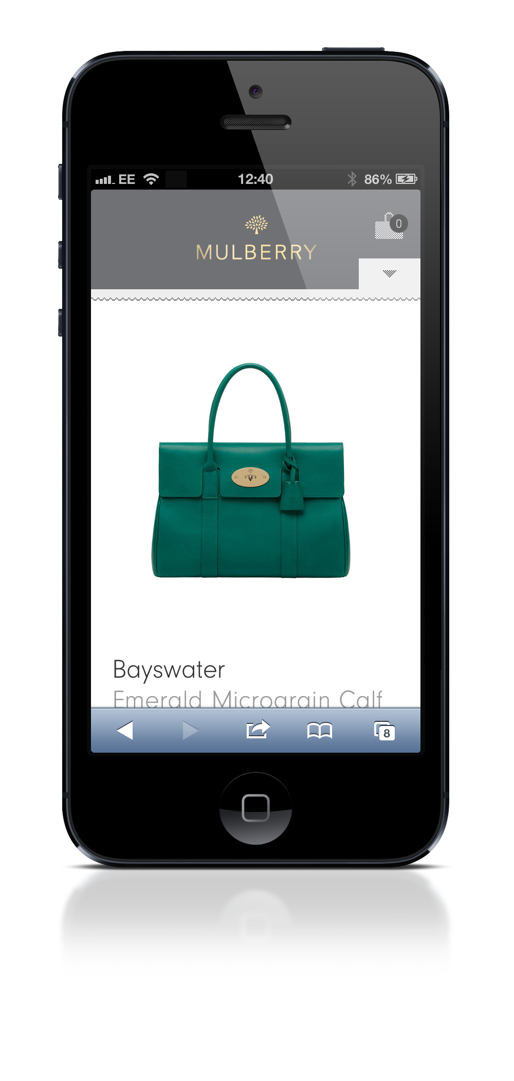 Product on mobile site