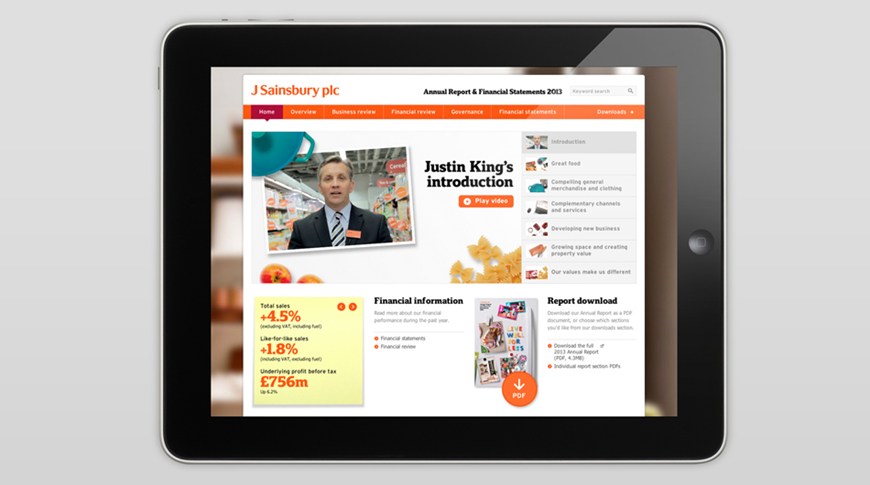 Sainsbury's 2013 Annual Report by SAS