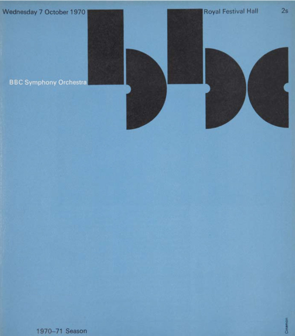 BBC Symphony Orchestra Programme, Cover 1970