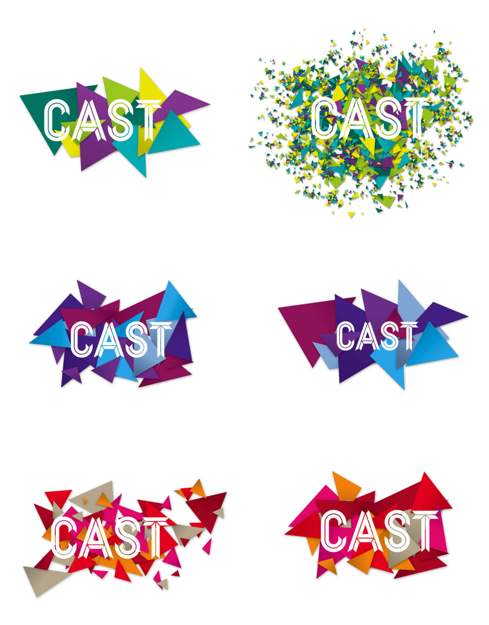 Cast identity with confetti variations