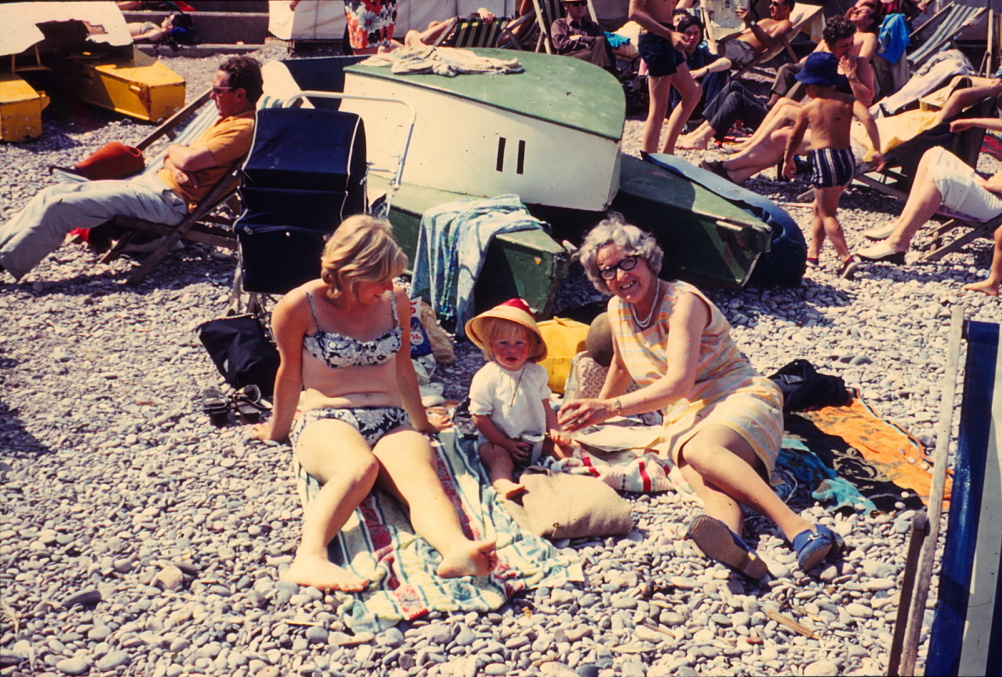 Drinking at Brighton beach