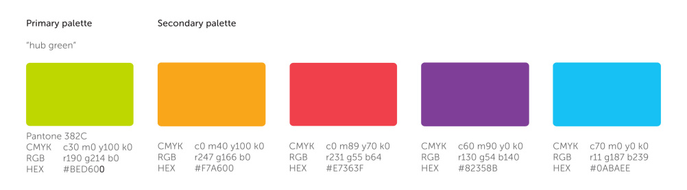 Secondary colour palette 