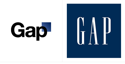 Gap unveiled this new logo (left) in 2011, before announcing it would not be used