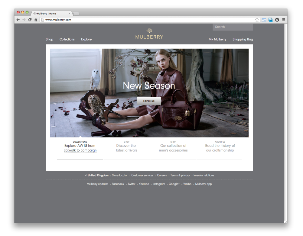 Mulberry homepage