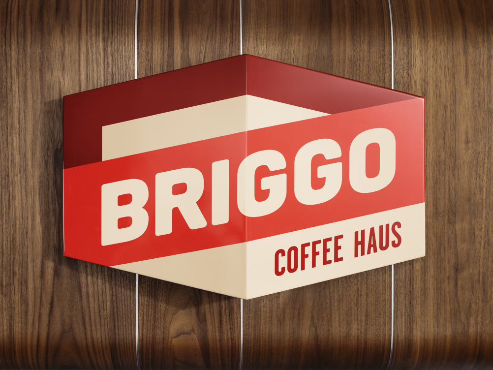 Briggo Coffee Haus sign