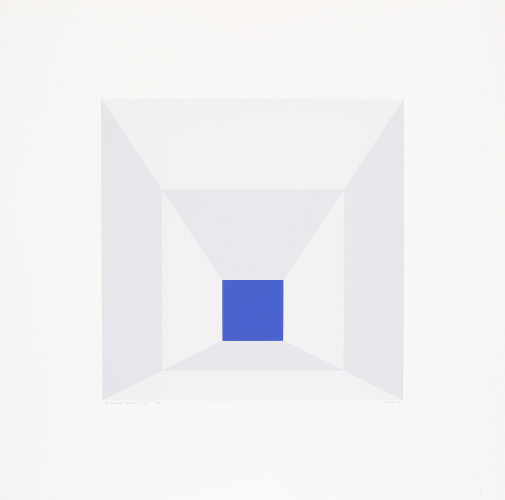 Josef Albers, Mitered Squares (D), 1976, Portfolio of twelve screenprints on Arches 88 rag mould-made paper