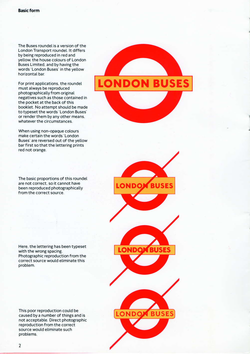 London buses roundel guidelines