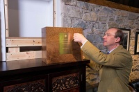 Peter Gordon sealing the time capsule