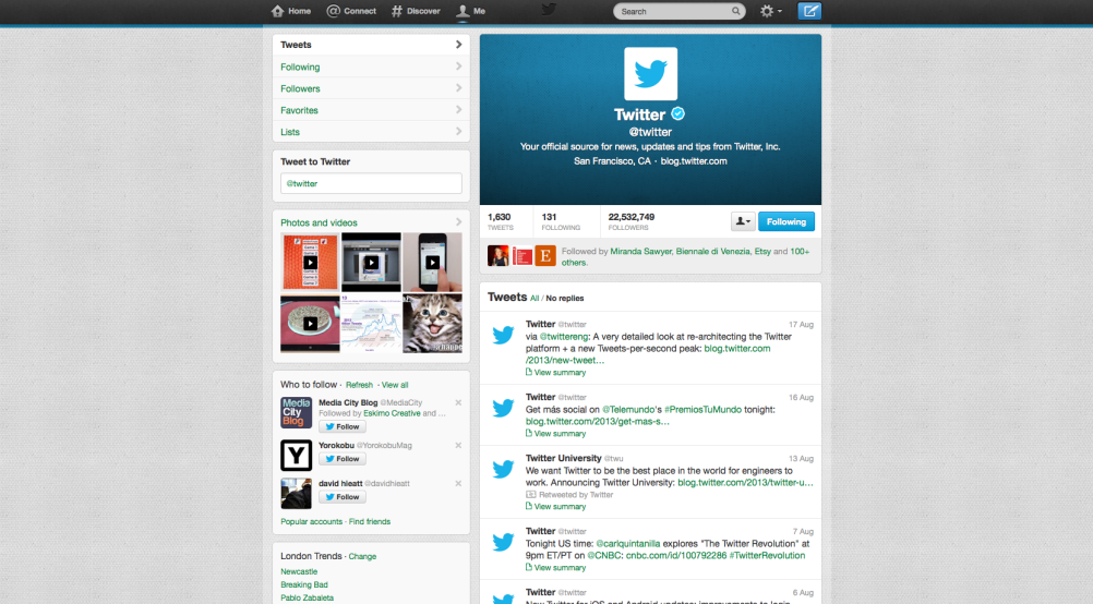 Twitter uses Twitter to interact with Twitter users…