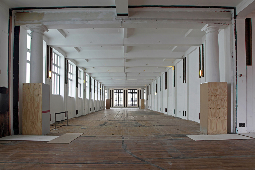Media Space area as it was before work on the area began