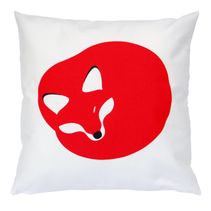 Paul Farrell Summer Fox Winter Fox cushion at Flora + Fauna