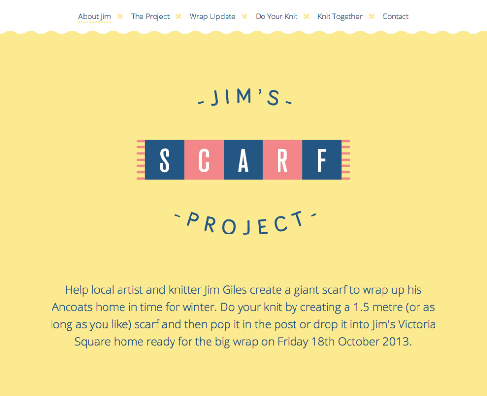 The Jim's Scarf website