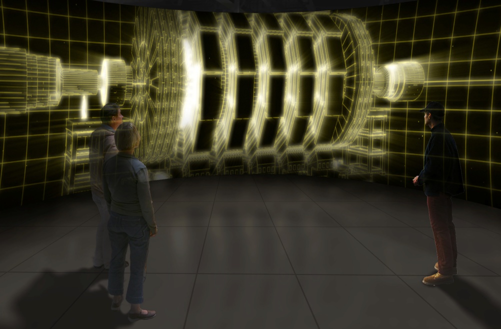 Experiencing a particle collision in the detector cavern