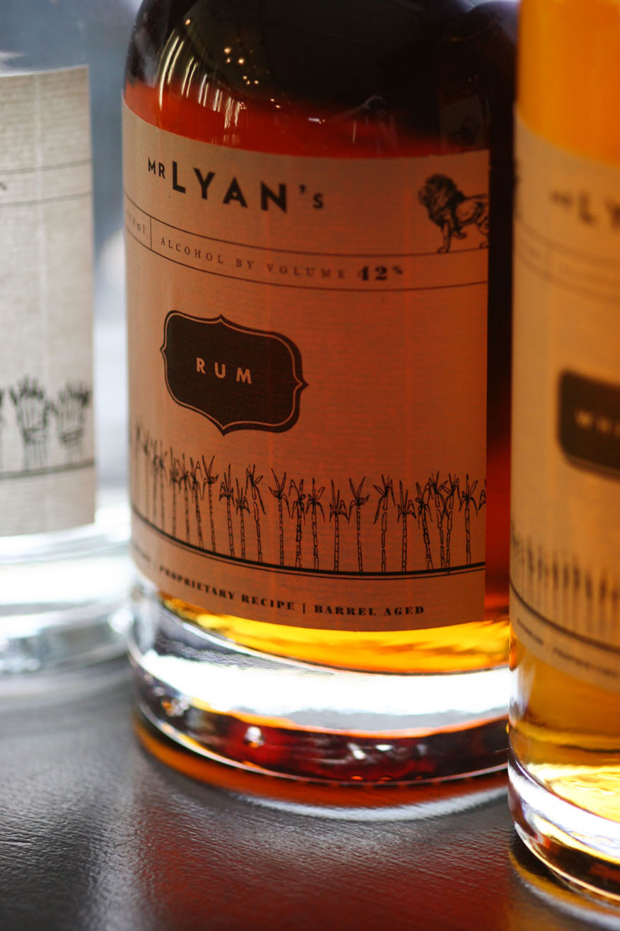 White Lyan spirits label close up