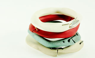 Ceramic bracelets at Design Event MART