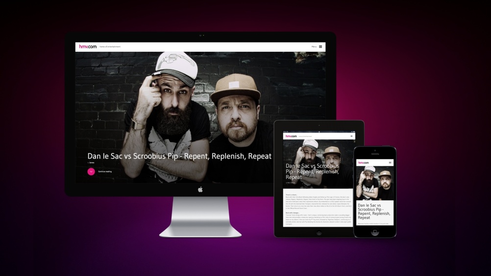 The new HMV site