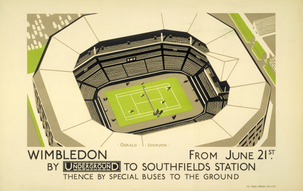 Sporting events were often promoted on small panel posters inside tube cars