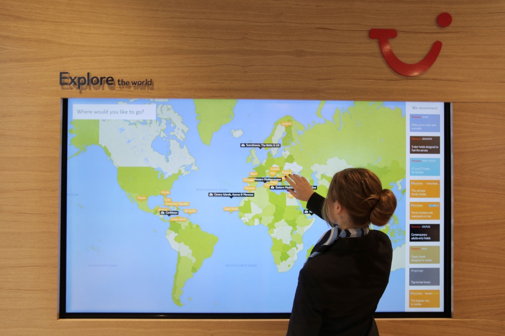 Touch screen wall