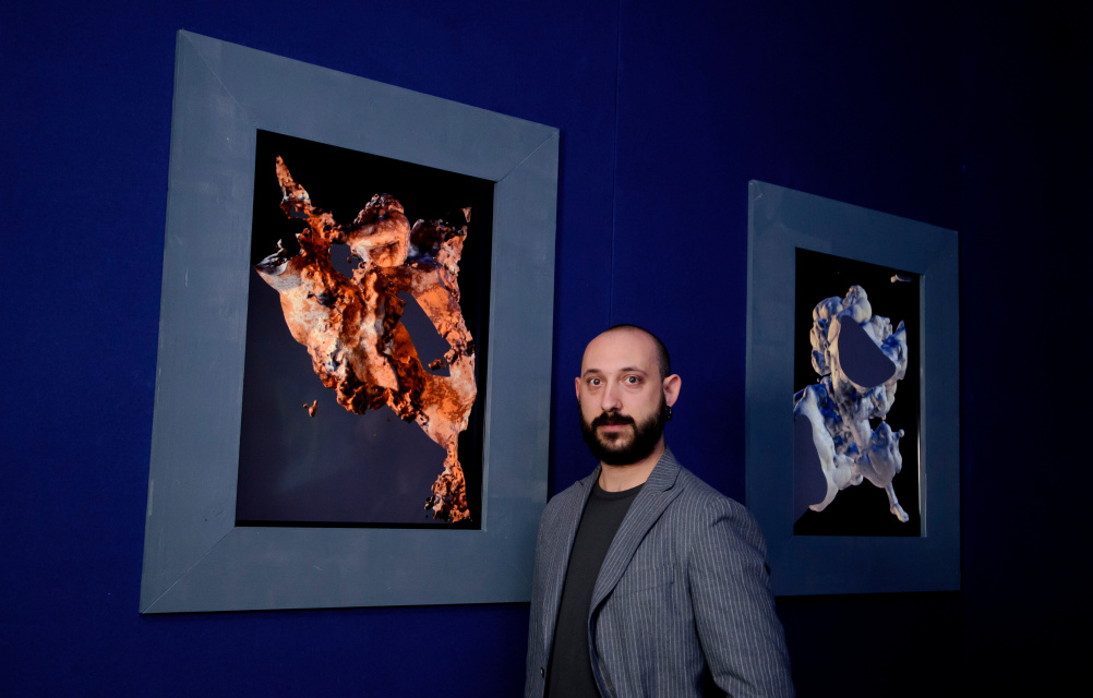 Quayola with his work at The House of Peroni 