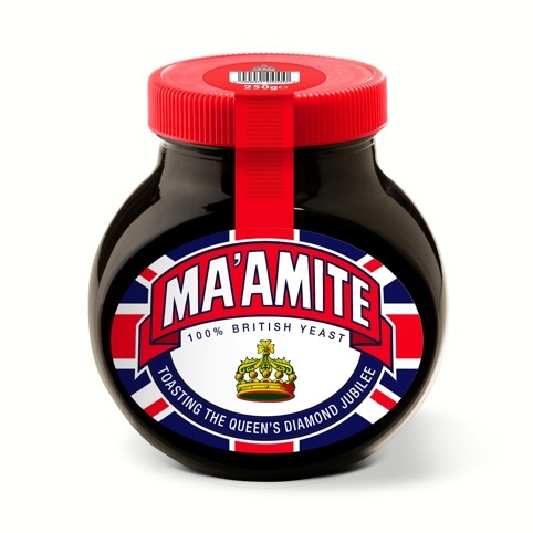 Limited-edition Diamond Jubilee Ma'amite packaging, by Hornall Anderson