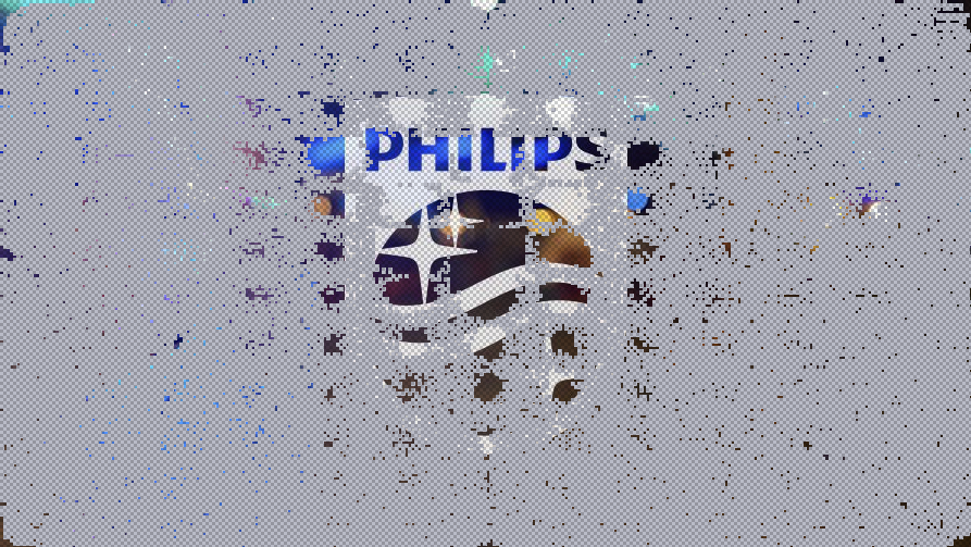 The new Philips logo is revealed bit-by-bit