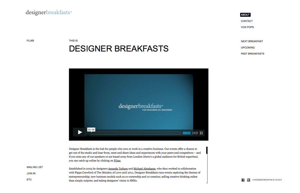 Designer Breakfasts