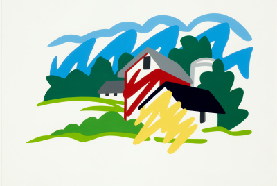 Tom Wesselmann, House and Barn in Distance, 1991