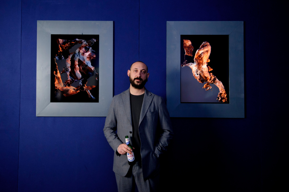 Quayola with his work at The House of Peroni 