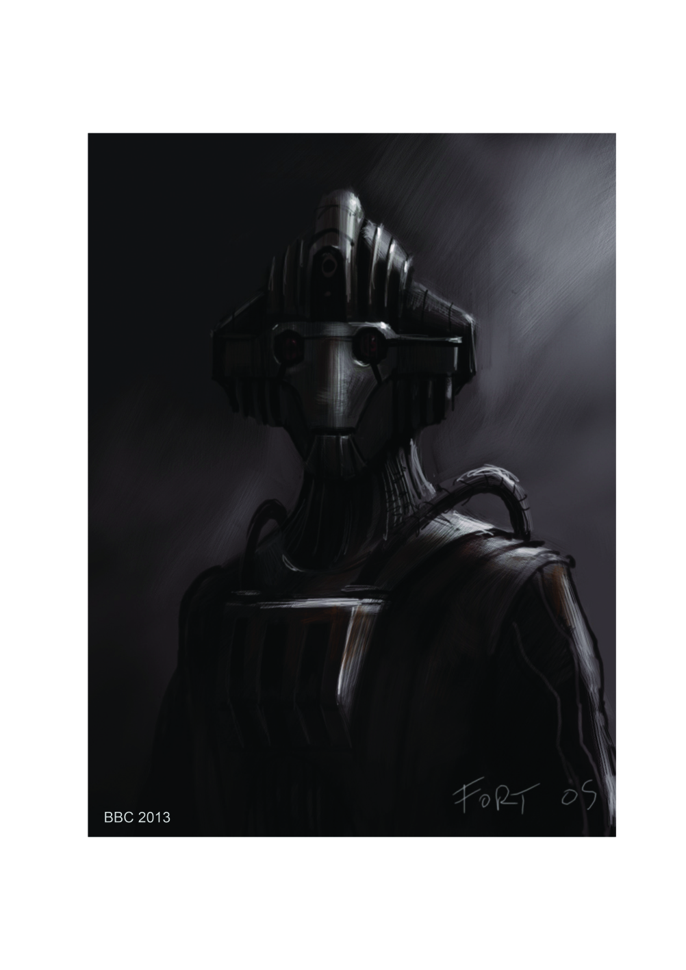 Cyberman by Alexander Fort, a concept artist who has worked on Dr Who and Game of Thrones